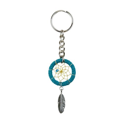 Monague Native Crafts Ltd. 1.25" Turquoise Dream Catcher Keychain