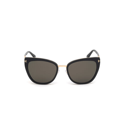 Tom Ford Metal Shiny Black Smoke Sunglasses