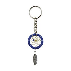 Monague Native Crafts Ltd. 1.25" Royal Blue Dream Catcher Keychain