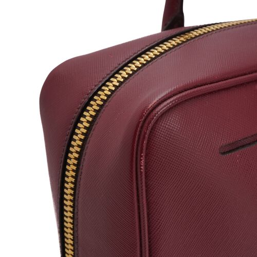 Prada Saffiano Bauletto Handbag Authentic Pre-Loved Luxury