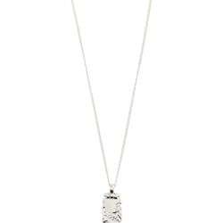 Pilgrim SOL recycled necklace with square pendant silver-plated