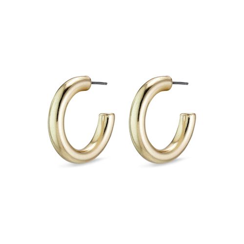 Pilgrim MADDIE recycled chunky hoop earrings gold-plated
