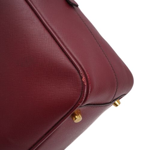 Prada Saffiano Bauletto Handbag Pièce de luxe authentique d’occasion