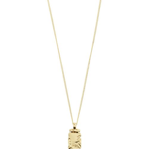 Pilgrim SOL recycled necklace with square pendant gold-plated