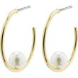 Pilgrim ELINE recycled pearl hoop earrings gold-plated