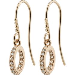 Pilgrim AYO recycled crystal halo earrings rosegold-plated