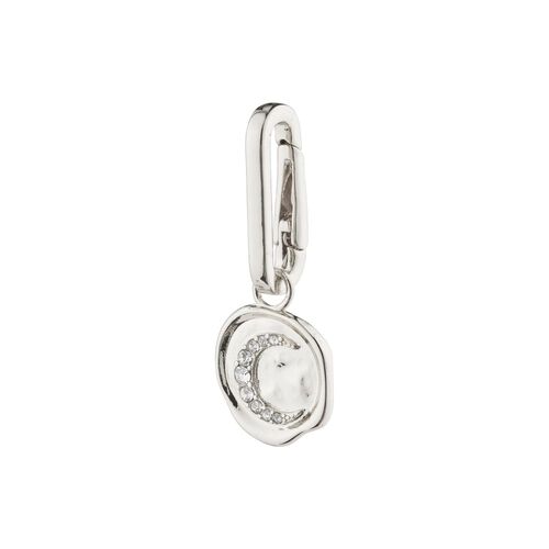 Pilgrim CHARM recycled moon pendant, silver-plated