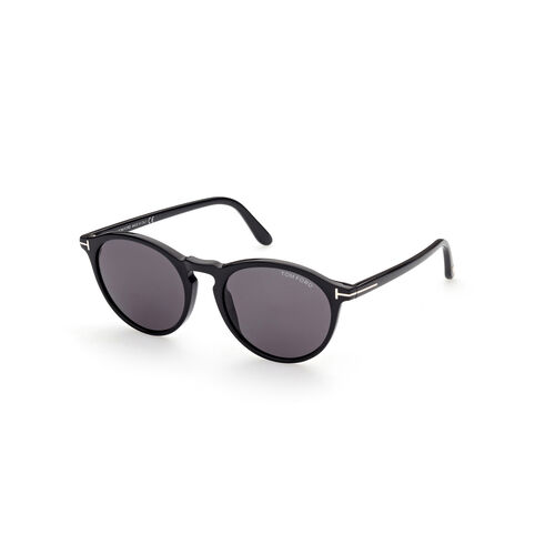 Tom Ford Men's Sunglasses Shiny Black Smoke FT0904@5201A