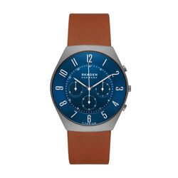 Skagen Skagen Grenen Limited Edition Titanium Chronograph Light Brown Leather Watch