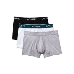 Lacoste Men's 3-Pack Trunks S Black/White/Grey Chine