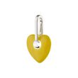 Pilgrim CHARM recycled heart pendant, yellow/silver-plated