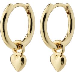 Pilgrim DIXIE recycled heart pendant hoops gold-plated