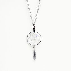 Monague Native Crafts Ltd. 0.75" Dream Catcher pendant with feather charm
