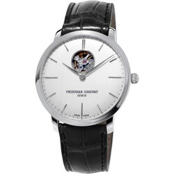 Frederique Constant Mens Slimline Auto Heartbeat Stainless Steel Watch