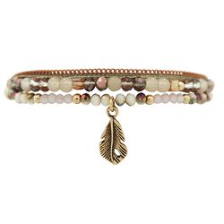 Kc Gifts Bracelet Perles Grande Plume