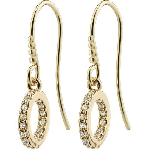 Pilgrim AYO recycled crystal halo earrings gold-plated
