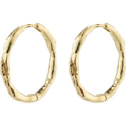 Pilgrim EDDY recycled  organic shaped large hoops gold-plated