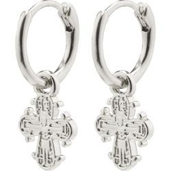 Pilgrim DAGMAR recycled huggie hoop earrings silver-plated