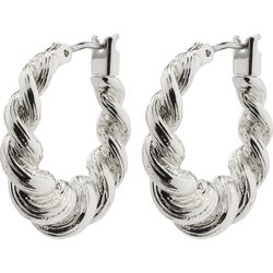 Pilgrim EILEEN twirl hoop earrings silver-plated