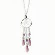 Monague Native Crafts Ltd. 0.75" Dream Catcher necklace with purple glass bead dangles