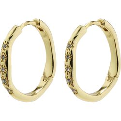 Pilgrim EDURNE crystal hoop earrings gold-plated