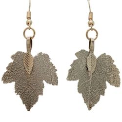 Kc Gifts Maple Leaf Earrings Light Coffee