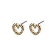Pilgrim EDIE recycled crystal heart earrings gold-plated