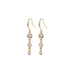 Pilgrim LUCIA recycled crystal earrings gold-plated